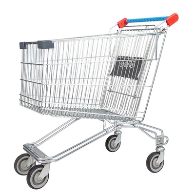 Supply Supermarket Equipment Shopping Trolley Cart Hand Trolley Metal Shopping Cart Trolley lock system available