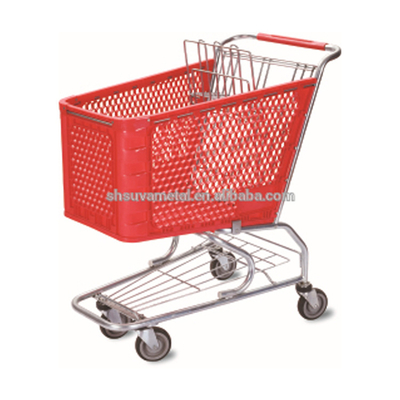 Factory Retail High Quality Plastic Eco-friendly Supermarket Shopping Trolley Basket
