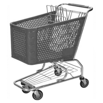 Grocery Plastic Trolley Cart Utility Storage Shopping Cart Wheelchair Customized Colors