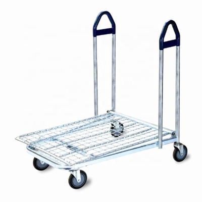Multi-purpose 4 Wheel Steel Platform Heavy Duty Flat Deck Trolley