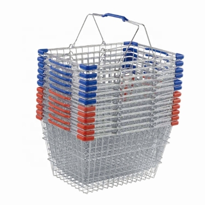 Fashionable hand held supermarket shopping basket Customized Colors Quality guarantee