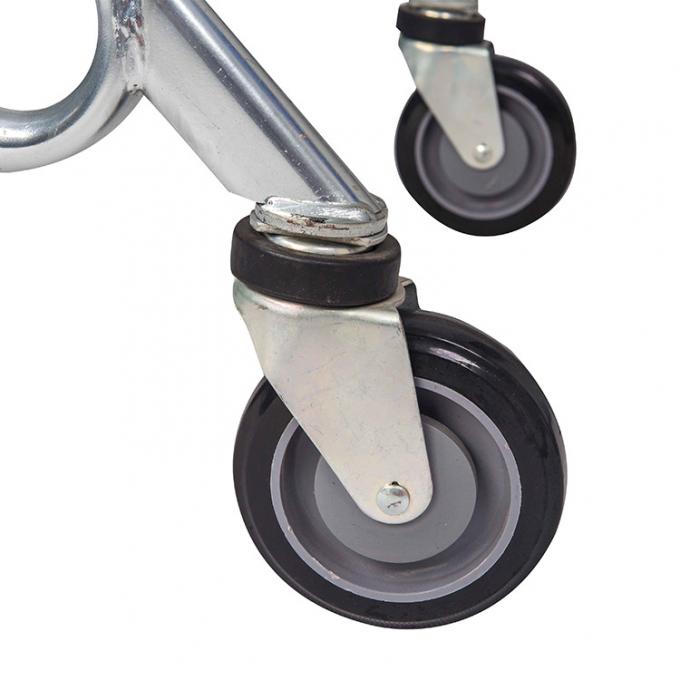 Heavy Duty Supermarket Carts Wheel Basket Trolley Double Basket